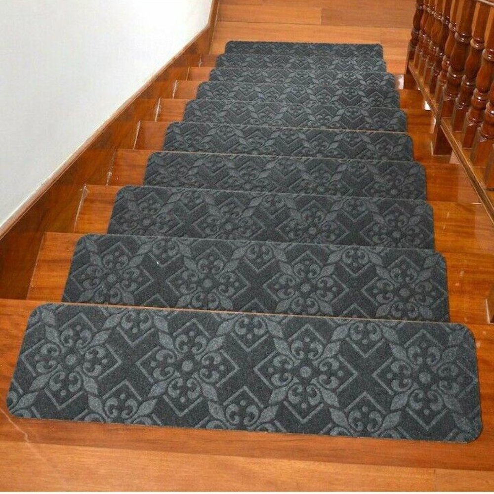 SOLD$$$——- (Set/15 GRAY) Self Adhesive, Non-slip Stair Treads (8”x 30”) Pyatofly